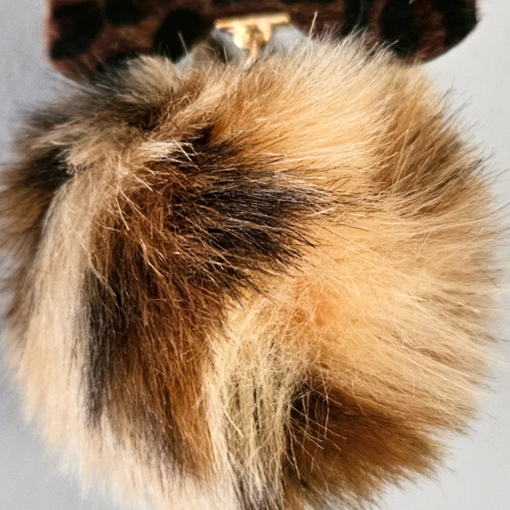 NWOT Leopard Bow Bag Charm - Picture 4 of 4
